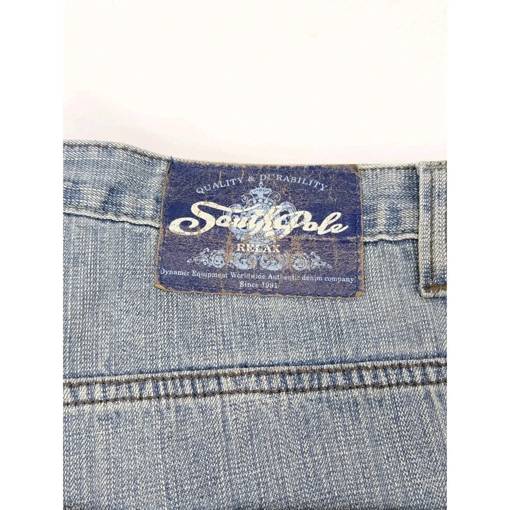 Southpole Jeans Mens 38x32 Baggy Relaxed Y2K Distressed Hip Hop Street Wear Wide
